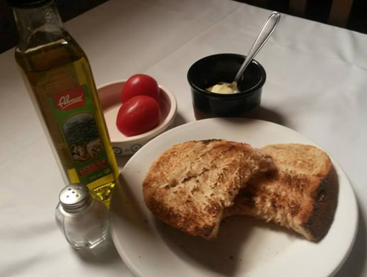 Un dels plats de Ca l'Oliva