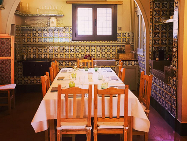 Interior del restaurant els Garrofers d'Alella