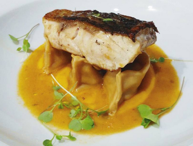 Un plat del restaurant Els Garrofers d'Alella