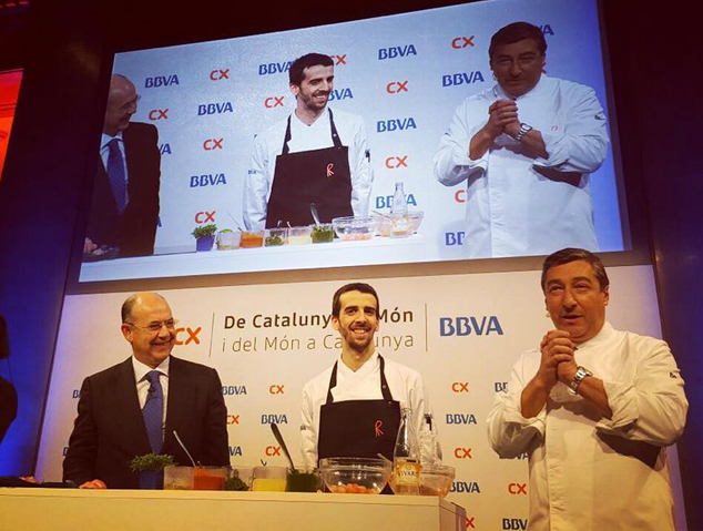 En Bernat Plana amb un dels germans Roca