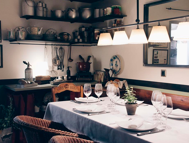 Menjador privat del restaurant Hostal de la Plaça de Cabrils