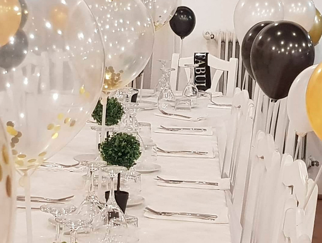 Una de les taules d'esdeveniments del restaurant Arrels de Premià de Dalt